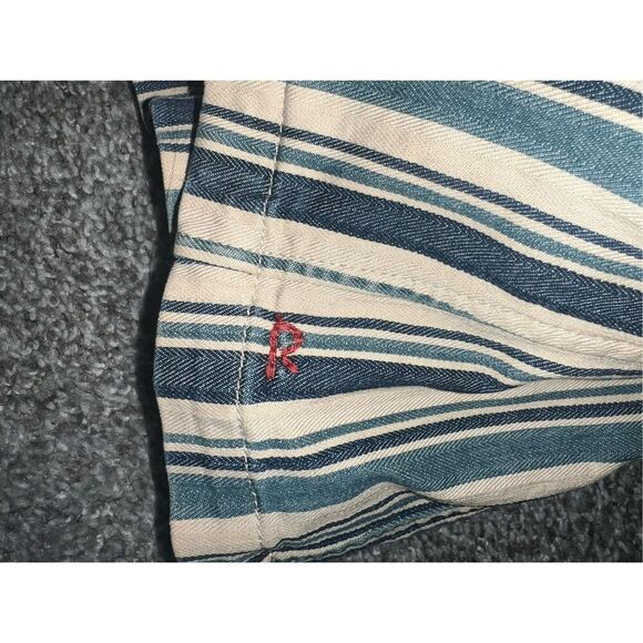 45RPM Striped Button Down Blazer  Size 1 Secretary Office Siren Coastal - Picture 7 of 7